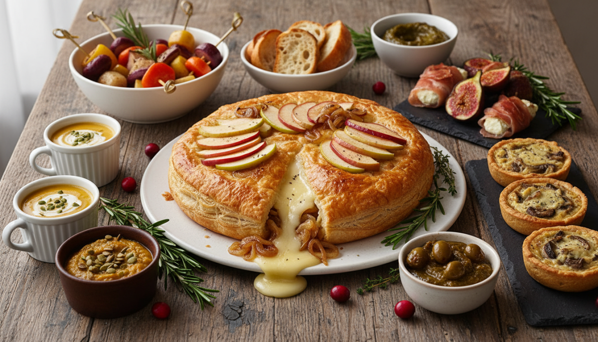 découvrez ce feuilleté d’hiver gourmand au brie, pomme et oignons caramélisés, une alternative savoureuse aux chips qui séduira tous vos convives à l’apéritif.